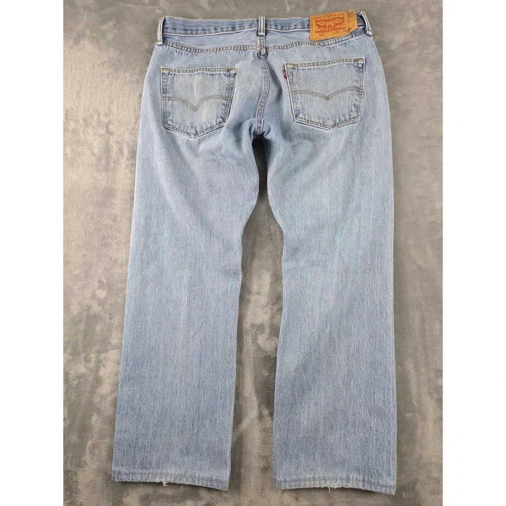 Levi's 501 Button Fly Light Wash 34x29 MSR 3427